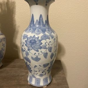 Blue and white vases
